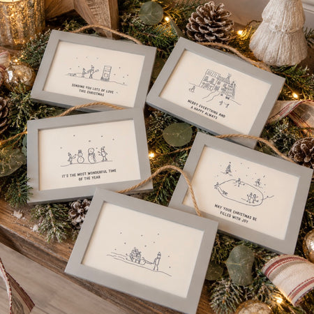 Festive signs x5