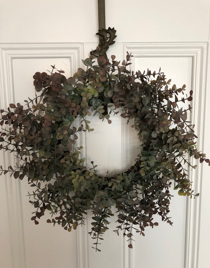 Iron Christmas tree stag reindeer star wreath door hanger hook 3 styles