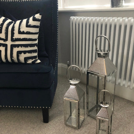 Store seconds Set of 3 chrome lanterns