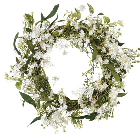 Summer daisy flower foliage wreath 45cm