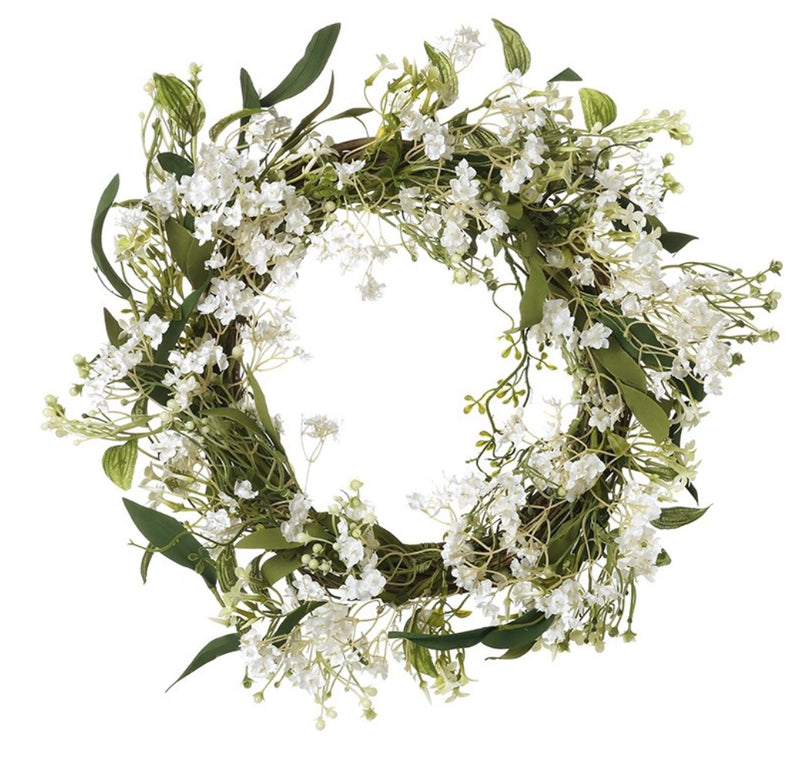 Summer daisy flower foliage wreath 45cm