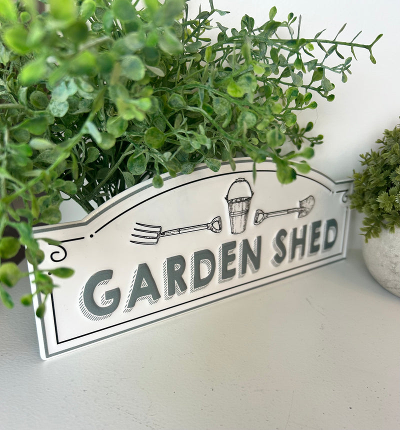 Metal welcome to my garden sign
