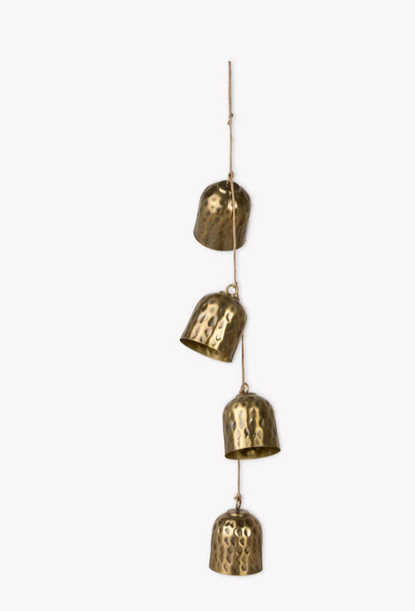 Arrington Hammered Hanging Bells on Jute Rope