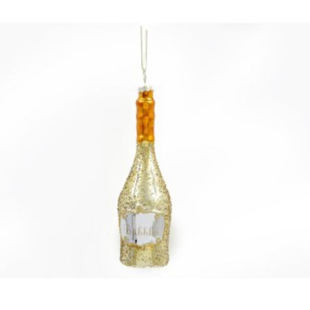 Sparkling Wine champagne Prosecco bottle hanging Christmas decoration