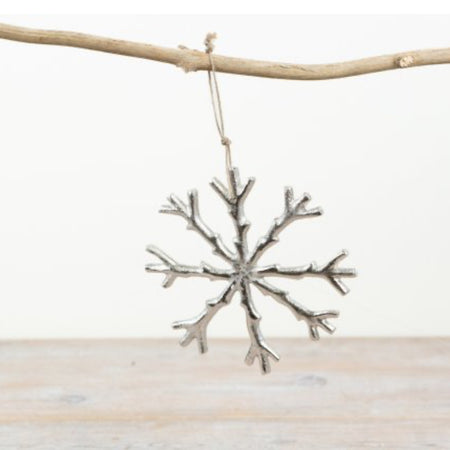 Aluminium Hanging Snowflake 15cm