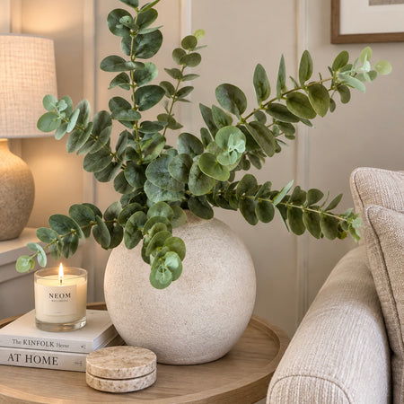 Green washed finish eucalyptus stem triple bunch 80cm