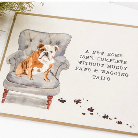 New Home Card ‘Wagging Tails Muddy Paws’