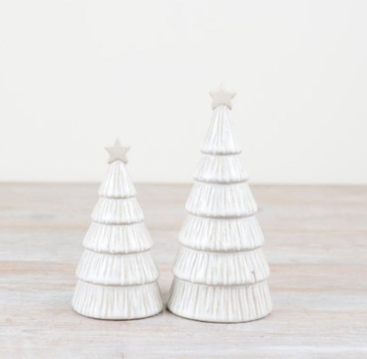 Two tone ceramic trees two sizes