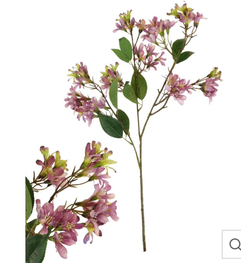 Lilac purple spring blossom stem spray 70cm