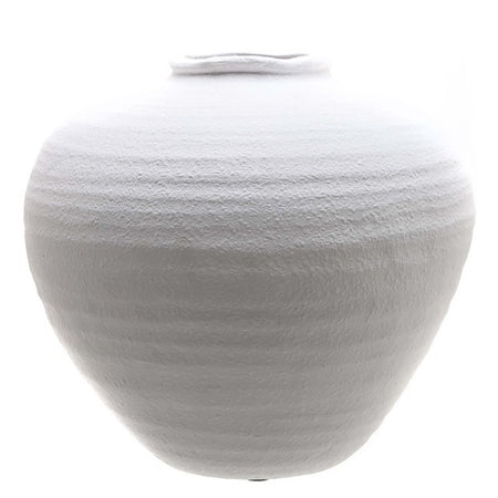 Regolla Matt white textured shaped vase