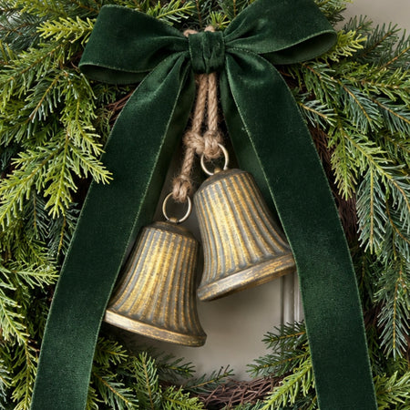 Fluted brass gold Metal Hanging Bell