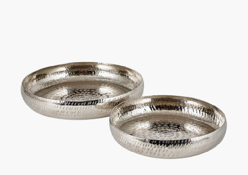 Silver hammered tray 2 sizes