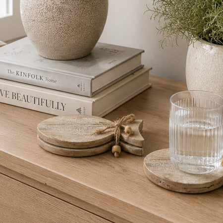 Wooden Fish Shaped Coasters set of 4