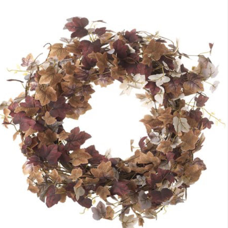 Rustic Autumn Fallen Leaf Wreath 55cm