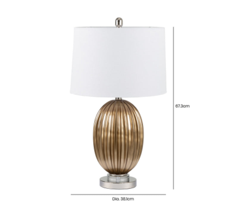 Gold ceramic textured vase white shade