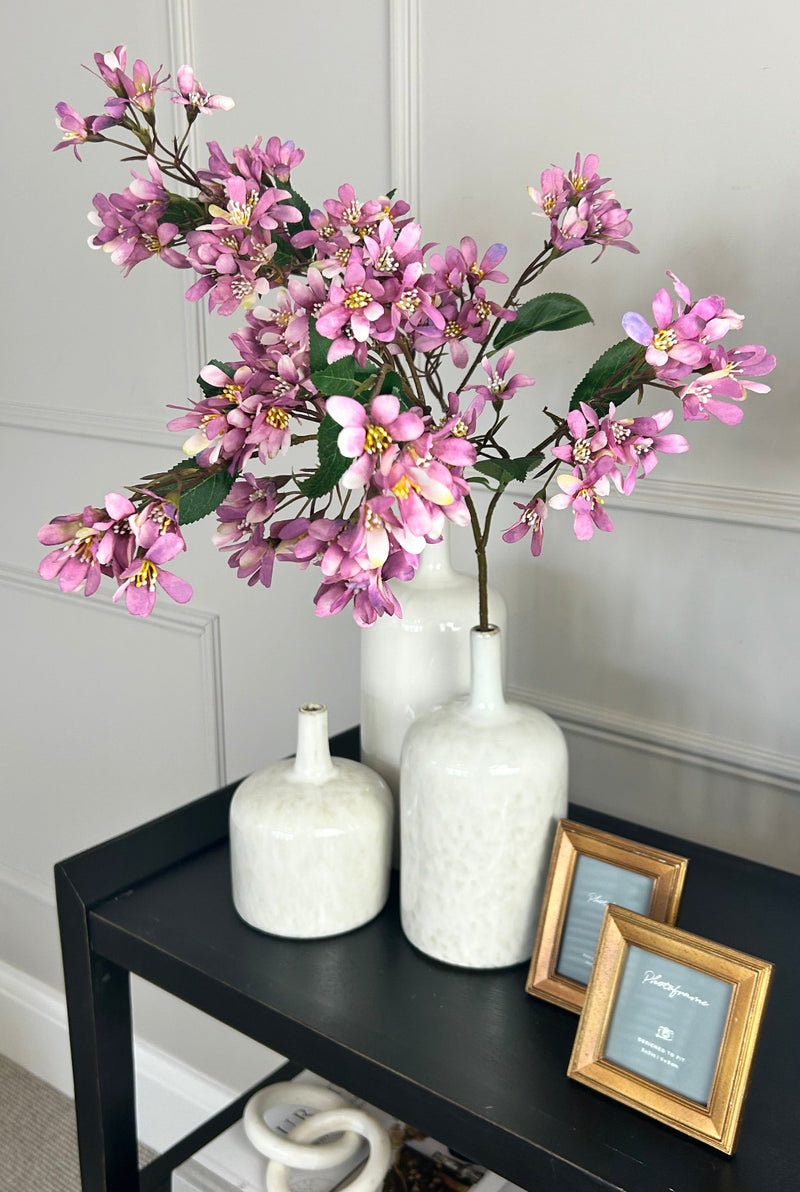 Lilac purple spring blossom stem spray 70cm