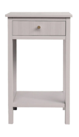 Grey taupe ribbed bedside table side table store seconds