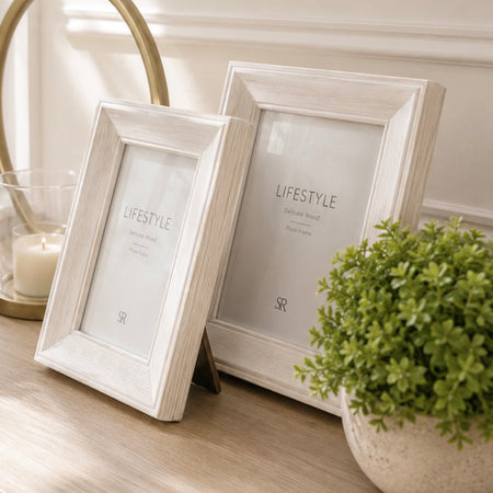 Chunky White Wash Photo Frame, 3 sizes