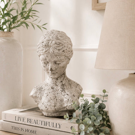 Aged Stone Female Bust