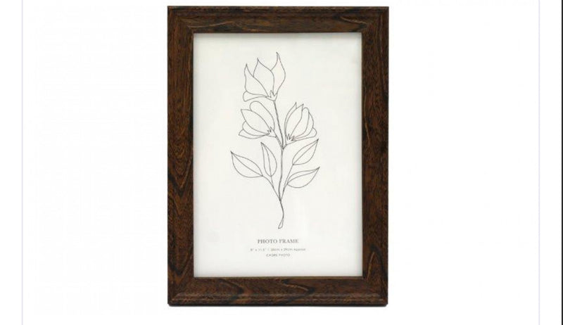 Walnut dark wood photo frame 3 sizes