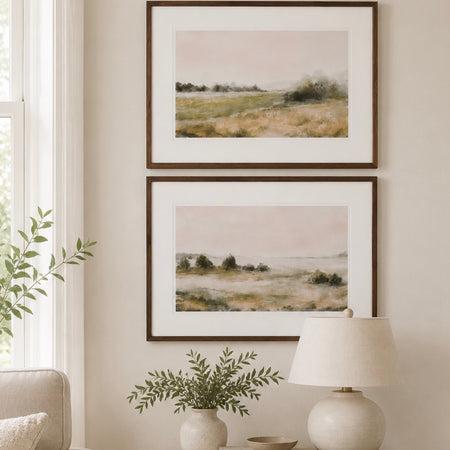 Framed shore line scene prints pictures 2 styles