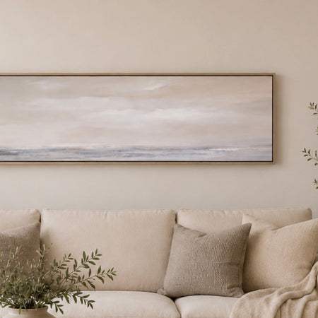 Ondra Long slim hand finished art framed canvas scenic print 150x50
