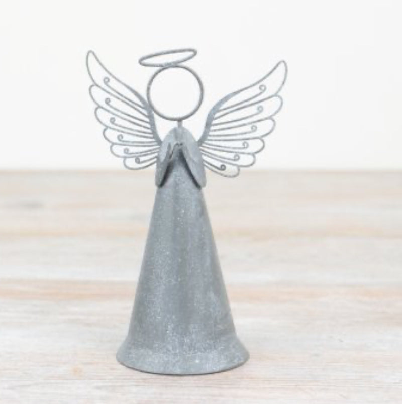 Metal standing angel 16cm