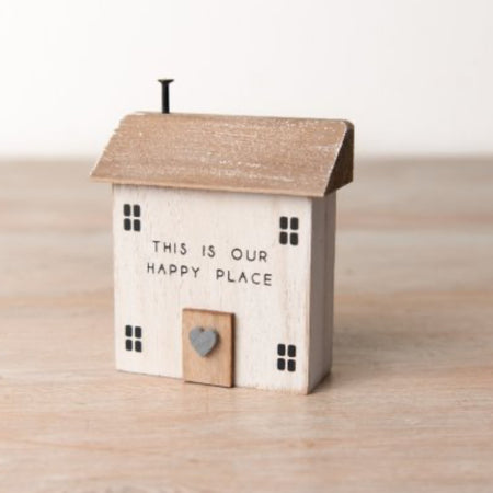 Happy place wooden house 10cm