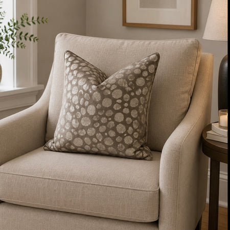 Taupe bronze champagne pebble textured cushion 43cm