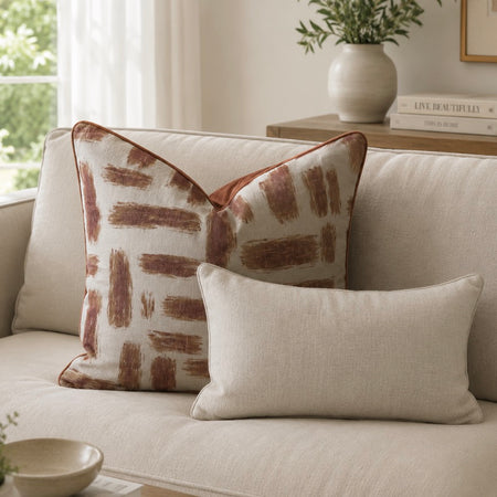 Kentish Rust Grey Patterned Cushion 45cm