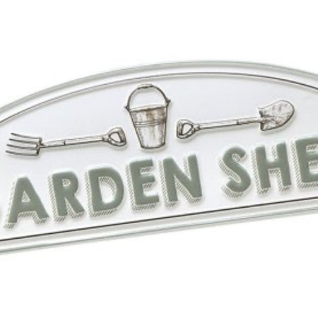 Metal garden shed sign 25cm