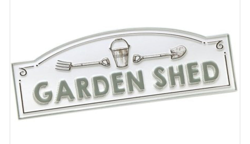 Metal garden shed sign 25cm