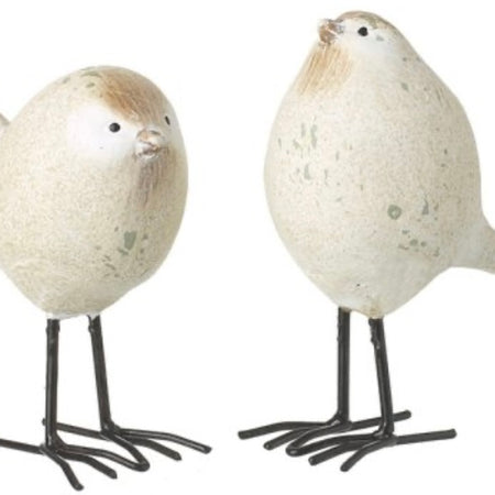 Mixed Style Standing Birds With Metal Legs
