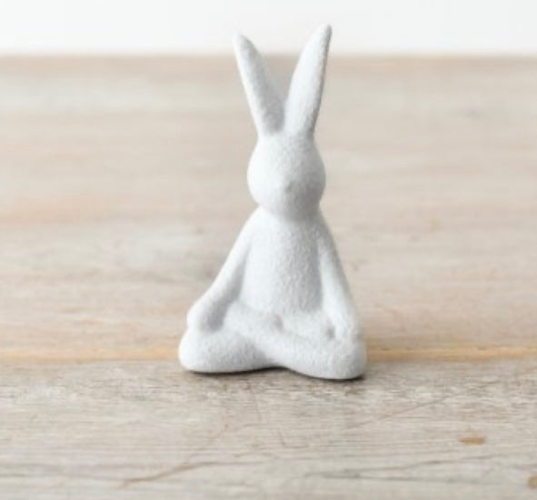 Cute Mini Ceramic Yoga Posed Rabbit easter