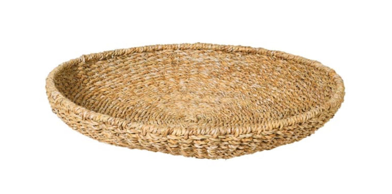 Large round seagrass tray bowl 55cm