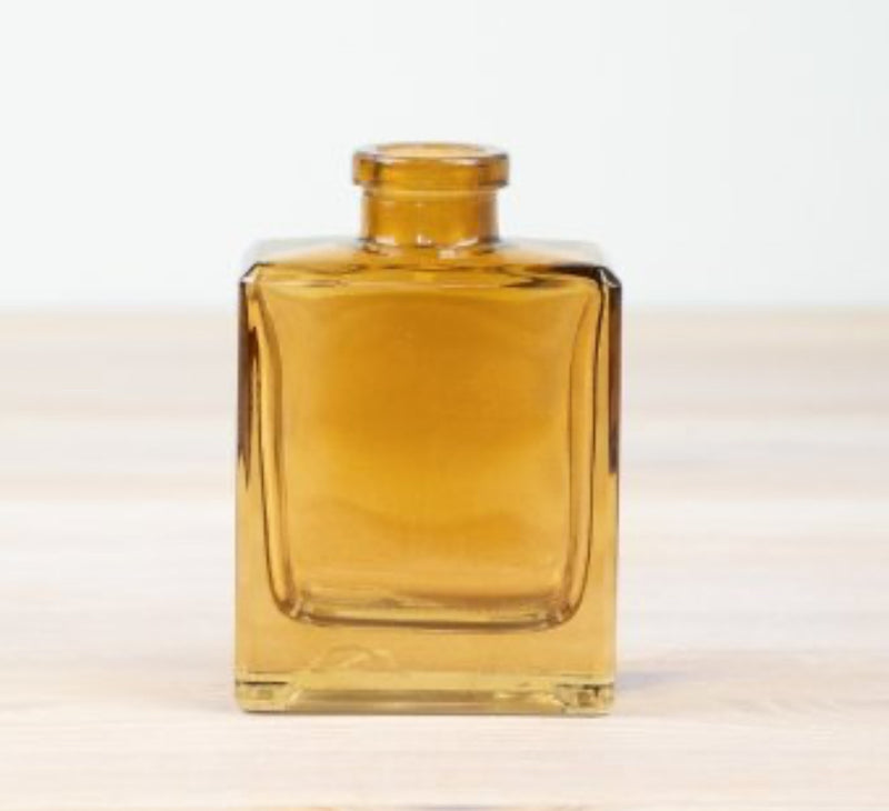 Ochre mustard bud vase glass 2 sizes