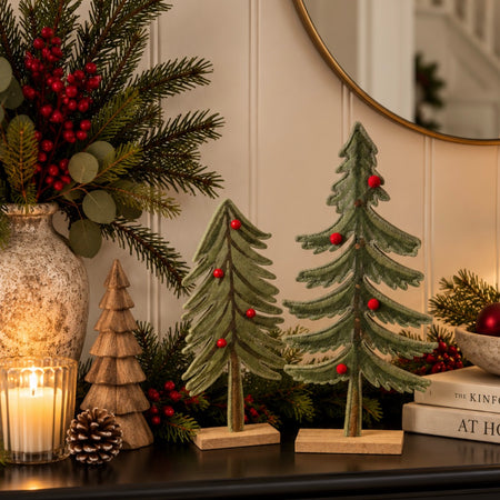 Green Christmas Tree on Base, 2 sizes