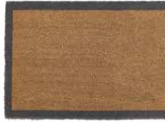 Coir & Grey Boarder Door Mat rug 2 Sizes Available