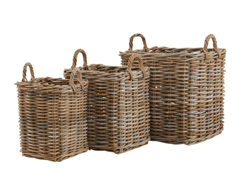 Square kubu chunky weave basket 3 sizes