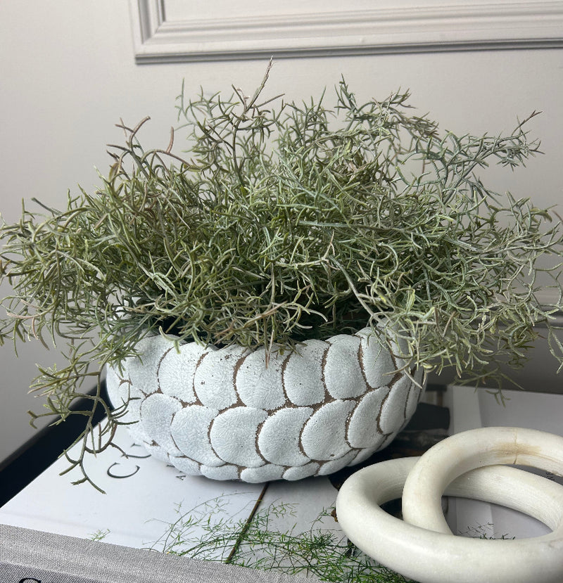 Black and white ceramic mono vase 30cm