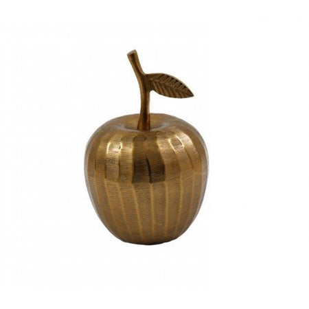 Gold brass metal large apple ornament
