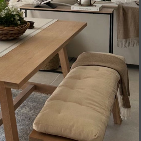 Wood and Metal Console Table 110cm