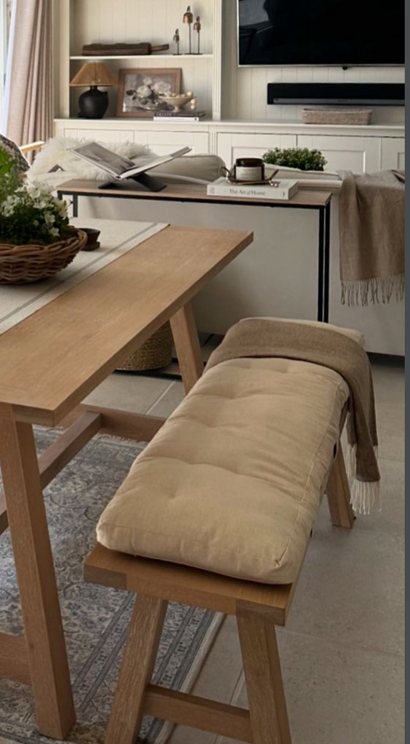 Wood and Metal Console Table 110cm
