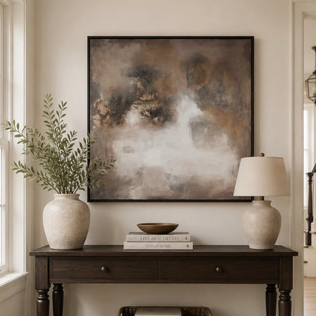 The sandstorm wall art hand finished canvas 120x120cm