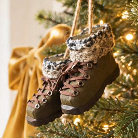 Walking hiking boots tree hanging decoration