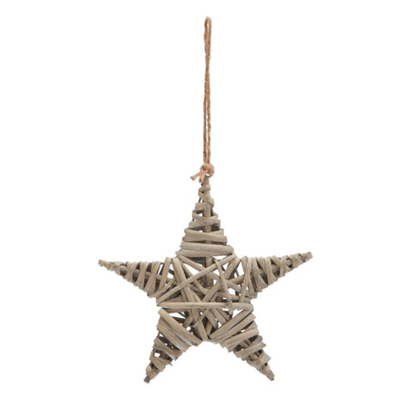 Wicker hanging star 20cm