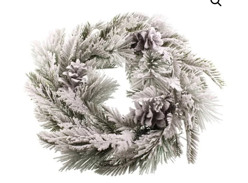 60cm snowy thick wreath