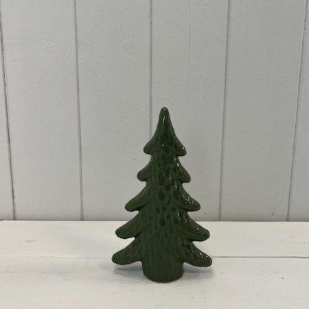 Green Dimpled Ceramic Christmas tree, 2 Sizes