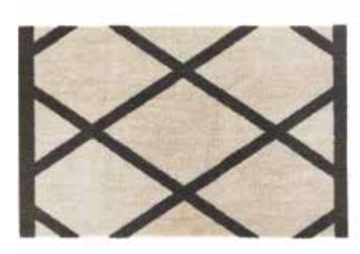 Abstract Natural Black Geometric Washable Door Mat & Runner rug