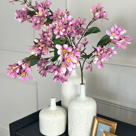 Lilac purple spring blossom stem spray 70cm